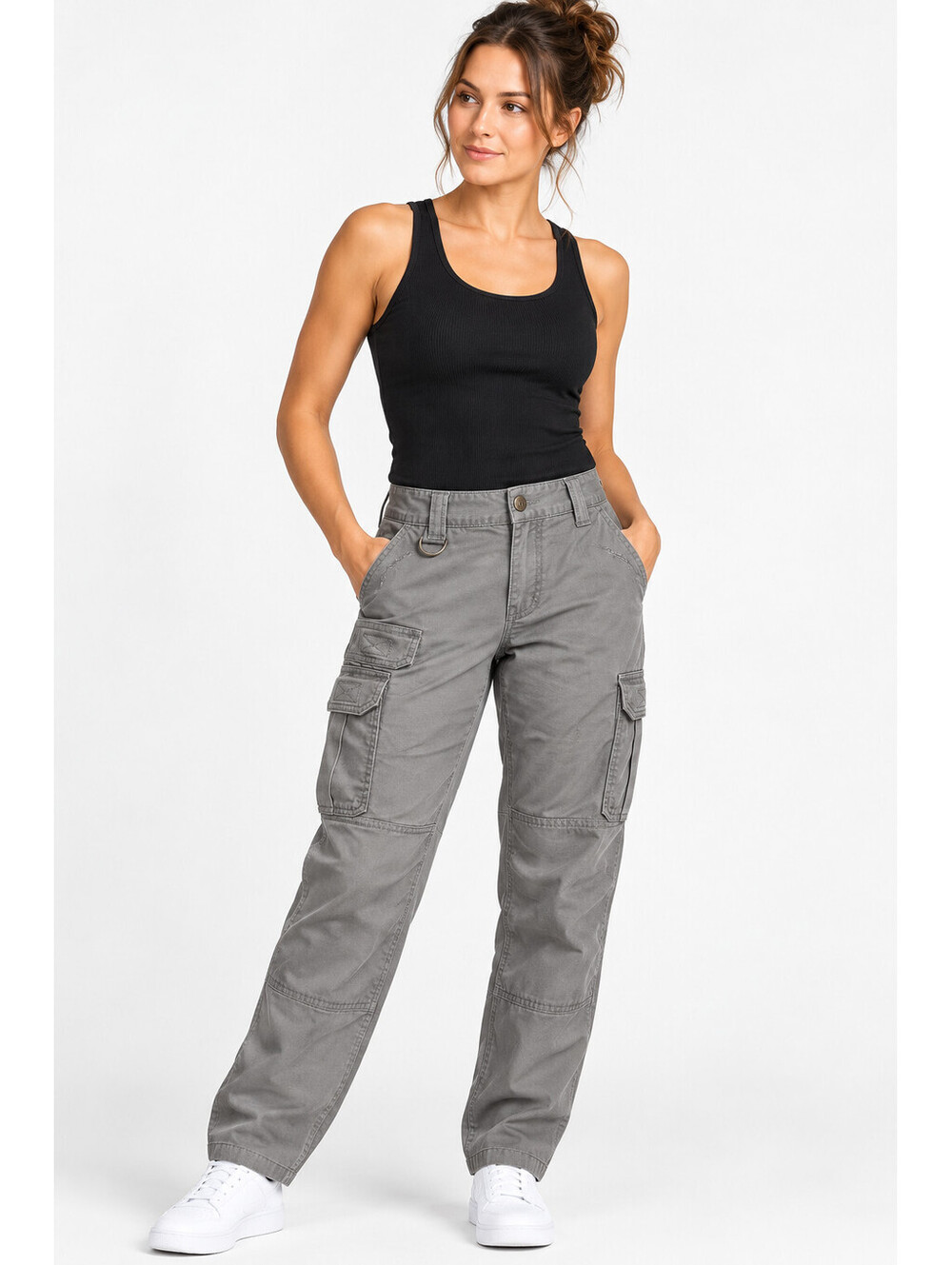 5.11 Tactical Series Womens Size 4 Gray Cargo Pants Utility Outdoor 100% Cotton